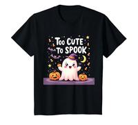 Trop Mignon pour effrayer Halloween, Un Divertissement fantomatique pour Enfants T-Shirt, Enfant, Noir, 6 Ans