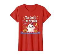 Trop Mignon pour effrayer Halloween, Un Divertissement fantomatique pour Enfants T-Shirt, Femme, Rouge, XL