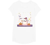 Trop Mignon pour effrayer Halloween, Un Divertissement fantomatique pour Enfants T-Shirt, Fille, Blanc, S