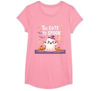 Trop Mignon pour effrayer Halloween, Un Divertissement fantomatique pour Enfants T-Shirt, Fille, Rose, L