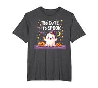Trop Mignon pour effrayer Halloween, Un Divertissement fantomatique pour Enfants T-Shirt, Homme Grandes Tailles, Chiné Foncé, 6X Tall