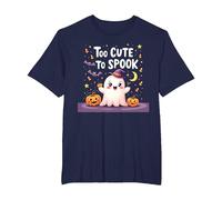 Trop Mignon pour effrayer Halloween, Un Divertissement fantomatique pour Enfants T-Shirt, Homme Grandes Tailles, Bleu Marine, 5X Tall