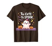 Trop Mignon pour effrayer Halloween, Un Divertissement fantomatique pour Enfants T-Shirt, Homme, Marron, S