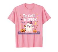 Trop Mignon pour effrayer Halloween, Un Divertissement fantomatique pour Enfants T-Shirt, Homme, Rose, S
