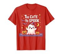 Trop Mignon pour effrayer Halloween, Un Divertissement fantomatique pour Enfants T-Shirt, Homme, Rouge, L
