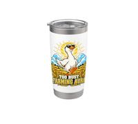 Trop occupé à cultiver Aura Cool Goose Farmer Gobelet isotherme en acier inoxydable double paroi