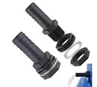 Trop Plein Cuve,2 Pcs Trop Plein Cuve Eau 1000L,Raccord Recuperateur d Eau de Pluie,Kit de Jumelage Cuve mit Joints,Tuyau de Raccordement et 2 Embouts avec Contre-écrous pour Cuve Eau,Tonneau,Citerne