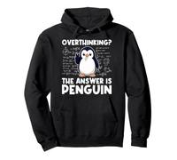 Trop réfléchir à la réponse est Penguin Funny Maths Prof Sweat à Capuche