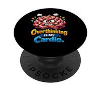 Trop réfléchir est Mon Cardio, Humour Sarcastique PopSockets PopGrip Adhésif
