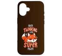 Trop réfléchir est mon super pouvoir Coque pour iPhone 16