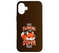 Trop réfléchir est mon super pouvoir Coque pour iPhone 16 Plus