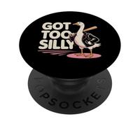 Trop Ridicule Cool Oie avec Une Batte Oie Amoureuse PopSockets PopGrip Adhésif