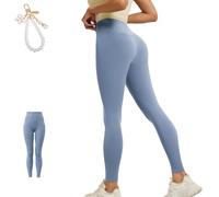 Tropea Leggings - Tricoté sans couture, Legging Tropea Super Sculpt, Lifting des fesses pour l'entraînement, vêtements de tous les jours, haute élasticité, pas de roulement, bleu, L