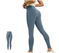 Tropea Leggings - Tricoté sans Couture - Tropea Supersculpt Leggings Doux au toucher - Lifting des fesses Taille Haute pour Entraînement / Quotidien, bleu, L