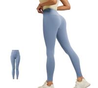 TropeaLeggings - Tricoté sans couture - Legging Tropeas taille haute - Pantalon en tricot sans couture - Legging de yoga pour femme, bleu, XL
