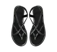 Tropezienne 39 Sandale A Talon 5 Cm Mariage Chaussures plates à bout Clip pour femmes, sandales d'été à la pour dames Chaussures Femme SoiréE Tropeziennes Hamsuni Plateforme éTé Clacette (Black, 38)