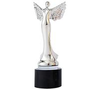 Trophée Ange Ailé Créatif, Prix De Compétition, Cadeau De Fête, Souvenirs en Cristal, Trophées avec Gravure Personnalisée(Silver)