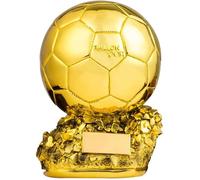 Trophée Ballon d’Or Personnalisable en Résine - Récompense de Football pour Meilleur Joueur, Souvenir Sportif, 15CM