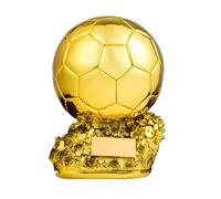 Trophée Ballon d'Or Résine Personnalisé Ballon d'Or Trophée de Football Prix du Meilleur Joueur Championnat de Football Décoration de la Maison Fans de Sport Cadeau Fantastique, Souvenirs, Collections