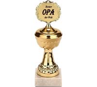 Trophée BRUBAKER - trophée en or avec socle en marbre - idée cadeau pour les grands-pères - motif : Meilleur grand-père du monde
