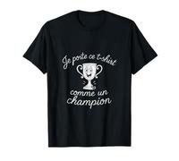 Trophée Champion de France Monochrome Cursive T-Shirt