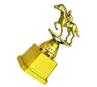 Trophée D’équitation Cheval en Plastique, Base Or Équilibrée, 7 Pouces | Cérémonie Sportive Prix, Finition Métal Doré, Stabilité Renforcée pour Clubs et Jeunes