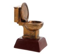 Trophée de Blague Toilettes Doré en Résine pour Fêtes et Compétitions | Réutilisable, Facile à Nettoyer, Prix Humoristique de Dernière Place, Motive la Participation, Finition Or