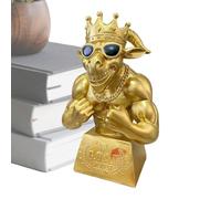 Trophée de chèvre miniature figurine de chèvre mus décoration de bureau | Statue de chèvre humoristique décorative | Objet de décoration créatif pour le bureau à la maison | Concours cadeau