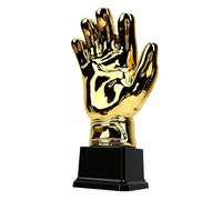 Trophée de Gardien de But doré, Design en Plastique de 26 Cm | Matériau durable, base noire mate, adapté aux événements sportifs, utilisation polyvalente