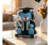 Trophée de remise des diplômes en acrylique personnalisé 2026, ours en peluche commémoratif avec nom de diplômé personnalisé, Le meilleur est à venir, cadeau pour lui/elle, fils/fille, petit-fils/peti
