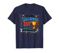 Trophée d'étudiant Premier Jour Champion 1ère année T-Shirt, Homme, Bleu Marine, 3XL