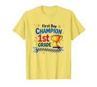 Trophée d'étudiant Premier Jour Champion 1ère année T-Shirt, Homme, Citron, XL
