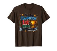 Trophée d'étudiant Premier Jour Champion 1ère année T-Shirt, Homme, Marron, XXL