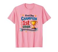 Trophée d'étudiant Premier Jour Champion 1ère année T-Shirt, Homme, Rose, S