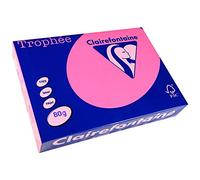 TROPHÉE Lot de 3 Ramettes 500 Feuilles Papier 80g A4 210x297 mm Certifié FSC fluo rose