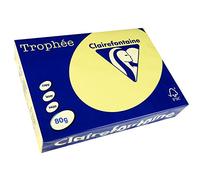 TROPHÉE Lot de 5 Ramettes 500 Feuilles Papier 80g A4 210x297 mm Certifié FSC JONQUILLE