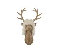 Trophée Mural Déco Tête de Renne 75cm Beige