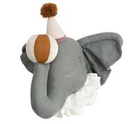 Trophée mural éléphant lin gris