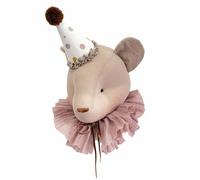 Sevira Kids - Trophée mural enfant en lin, Ours Alexia