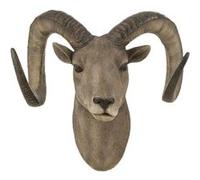 Trophée Mural Tête de Chèvre 48cm Gris & Marron