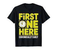 Trophée Premier Arrivé Chroniquement en Avance Personne T-Shirt
