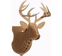 Trophee renne en carton grand modele Beige G