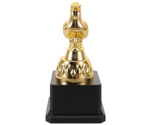 Trophée Souvenir Concours de Pigeons, Figurine Représentative Dorée | Plastique, Relief Décoratif, Valeur D’exposition, Personnalisation Simple, pour Clubs et Associations