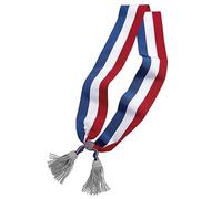 TROPHEES DES VAINQUEURS Écharpe de Maire Adjoint Tricolore pour Cérémonie | Bleu Blanc Rouge avec Franges | Écharpe Officielle de Représentation - ECHMA