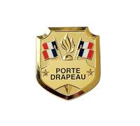 TROPHEES DES VAINQUEURS Insigne Porte-Drapeau 3 à 9 Ans 55 x 40 mm | Distinction d'Ancienneté Porte-Drapeau | Décoration pour Cérémonies Officielles et Associations Patriotiques - IPD
