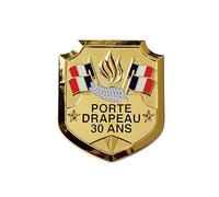 TROPHEES DES VAINQUEURS Insigne Porte-Drapeau 30 Ans 55 x 40 mm | Distinction d'Ancienneté | Décoration Commémorative pour Associations et Cérémonies Officielles - IPD30