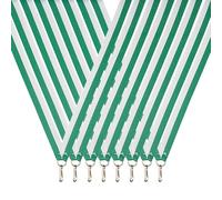 TROPHEES DES VAINQUEURS Lot de 50 Rubans Médaille Tour de Cou Blanc Vert 80 x 1 cm | Rubans Fins pour Médailles et Récompenses Sportives | Tournois, Clubs, Écoles et Associations - R8B