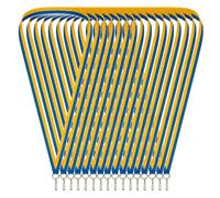 TROPHEES DES VAINQUEURS Lot de 50 Rubans Médaille Tour de Cou Jaune Bleu 80 x 1 cm | Rubans pour Médailles et Récompenses Sportives | École, Club, Tournoi, Association - R7B