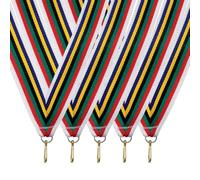 TROPHEES DES VAINQUEURS Lot de 50 Rubans Médaille Tour de Cou Multicolore 80 x 2,2 cm | Rubans Largeur Premium pour Médailles et Récompenses Sportives | Tournois, Écoles, Clubs et Associations - R16A