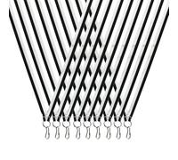 TROPHEES DES VAINQUEURS Lot de 50 Rubans Médaille Tour de Cou Noir Blanc 80 x 1 cm | Rubans Fins pour Médailles et Récompenses Sportives | Tournois, Clubs, Écoles et Associations - R13B